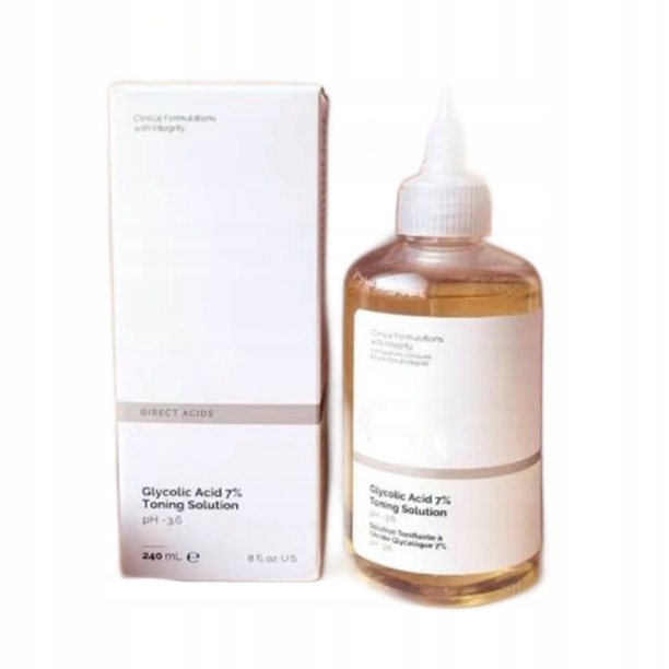 Tonikum kyselina glykolová 7% peeling pro exfoliaci pórů černých teček 240 ml