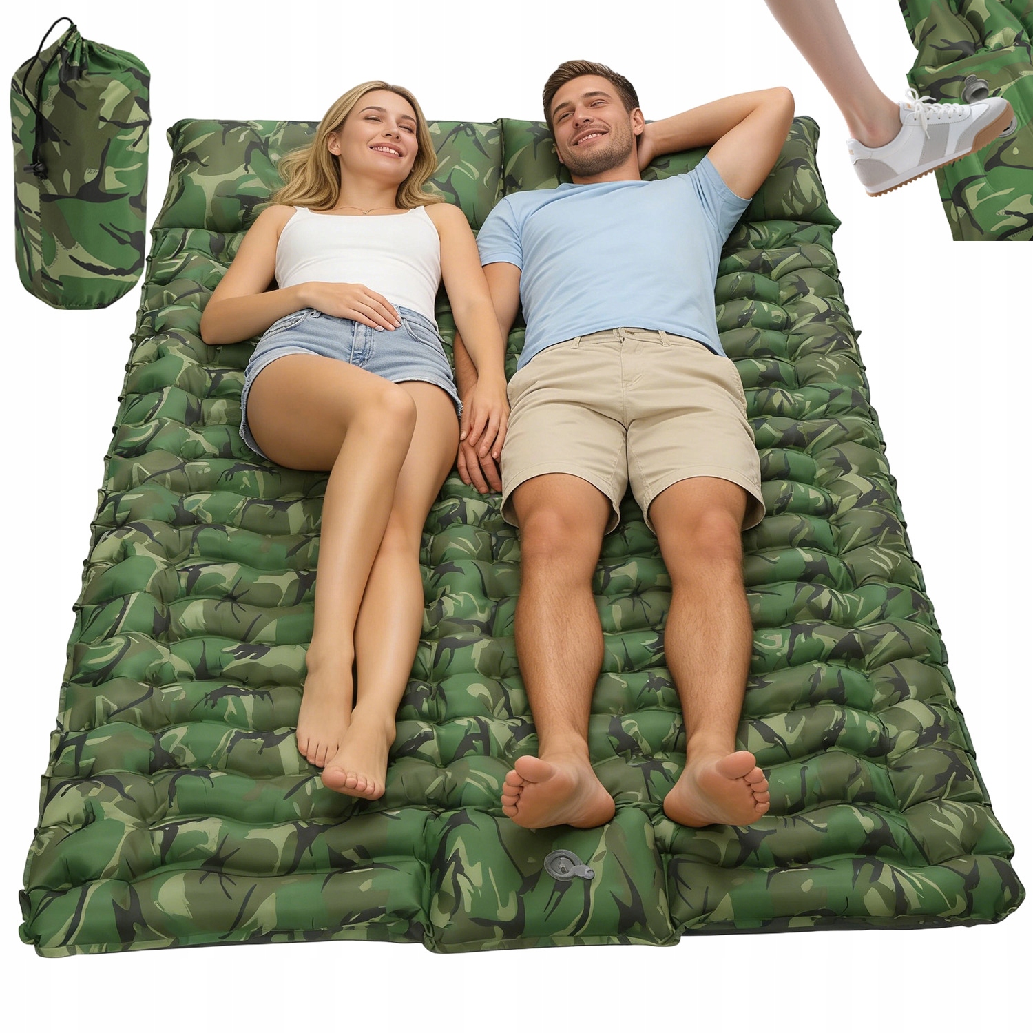 Matrace S Kempingovým Polštářem Pod Stan 200 X 130 CM