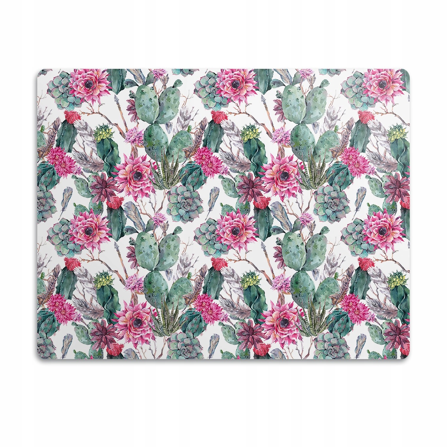 Levně Ochranná podložka pod záchod pro kočky Sukulenty 90x60