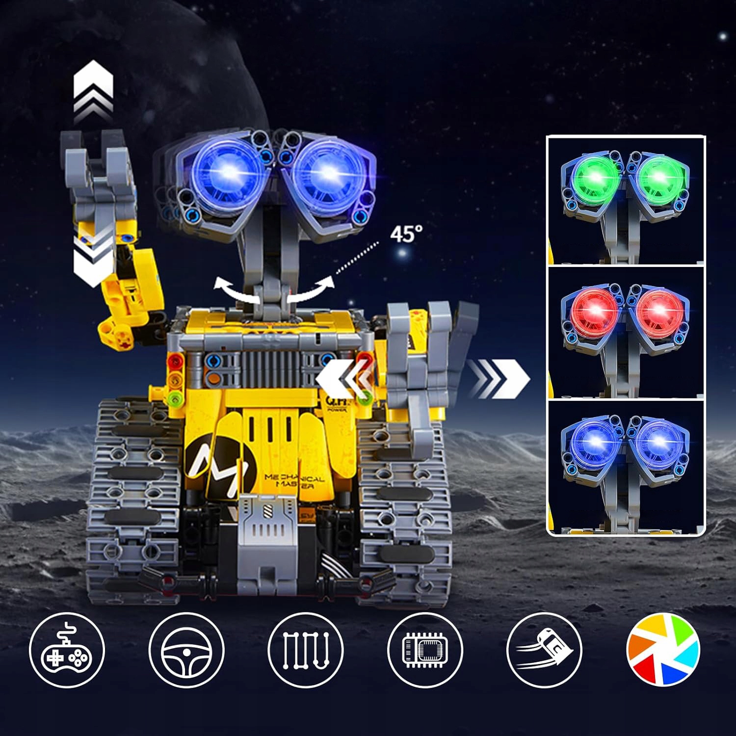 KLOCKI ROBOT ZDALNIE STEROWANY ZABAWKA 4W1 672EL DO PROGRAMOWANIA Minimalny wiek dziecka 6