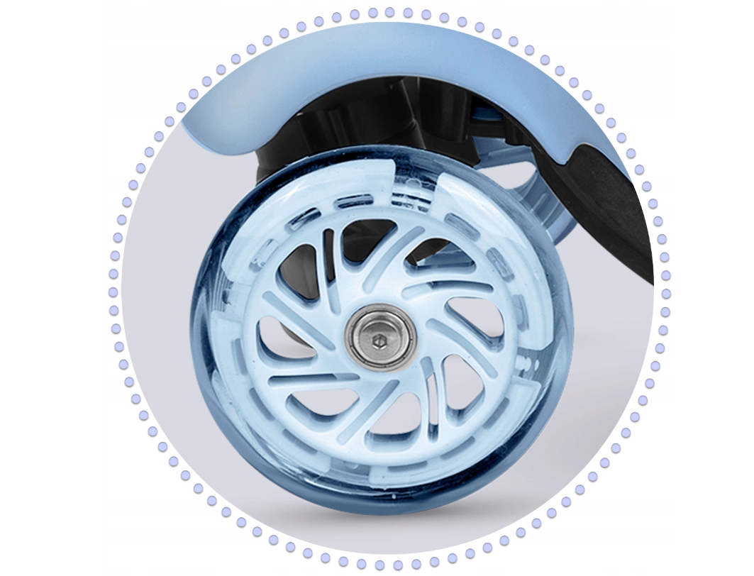 HULAJNOGA TRÓJKOŁOWA DLA DZIECI BALANSOWA 3w1 LED HULAJNOGA ŚWIECĄCE KÓŁKA Długość podestu 57 cm