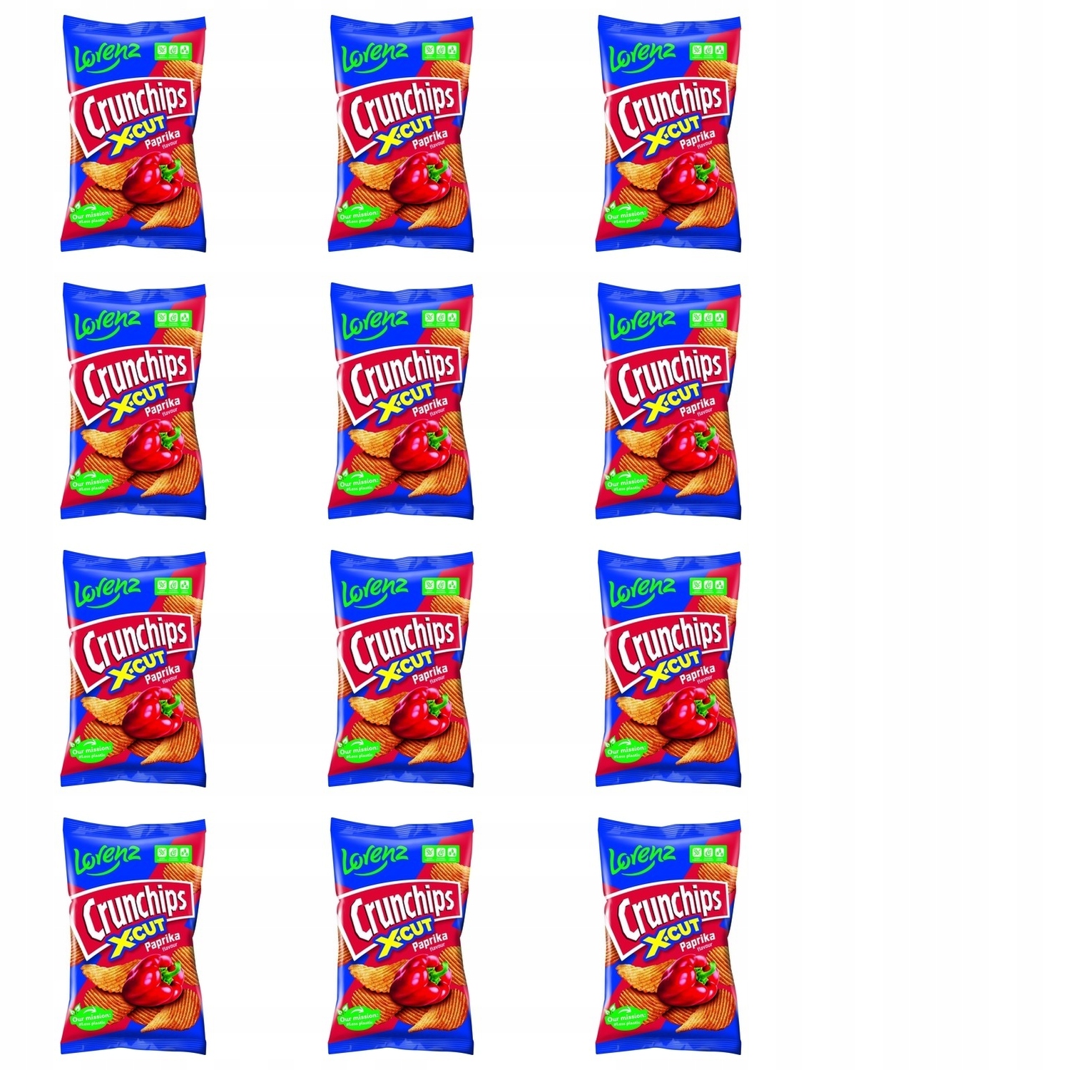 12x 130g Crunchips x-cut paprika chipsy Karton