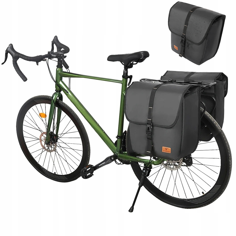 Sakwa Rowerowa Torba Wodoodporna Na Bagażnik Boczna Tylna Pojemna Duża 20L