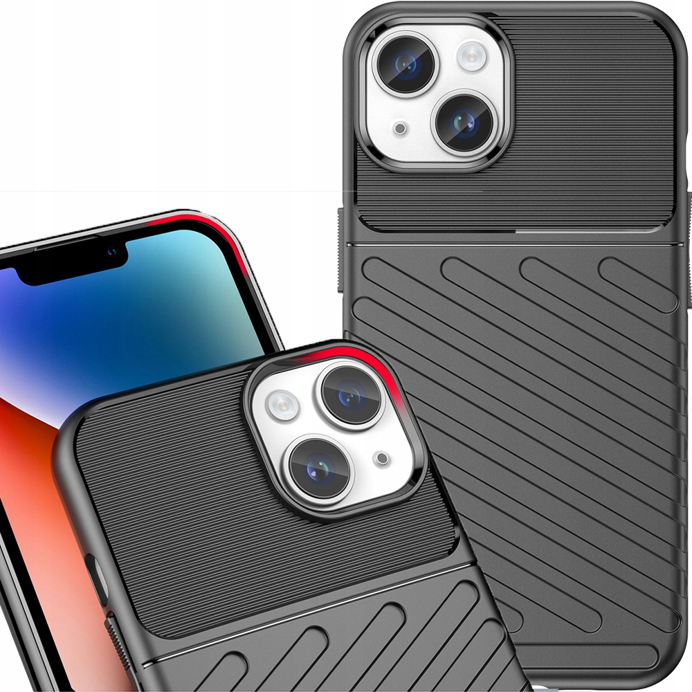 Thunder Case etui iPhone 14 Plus pancerny pokrowiec czarny Hurtel