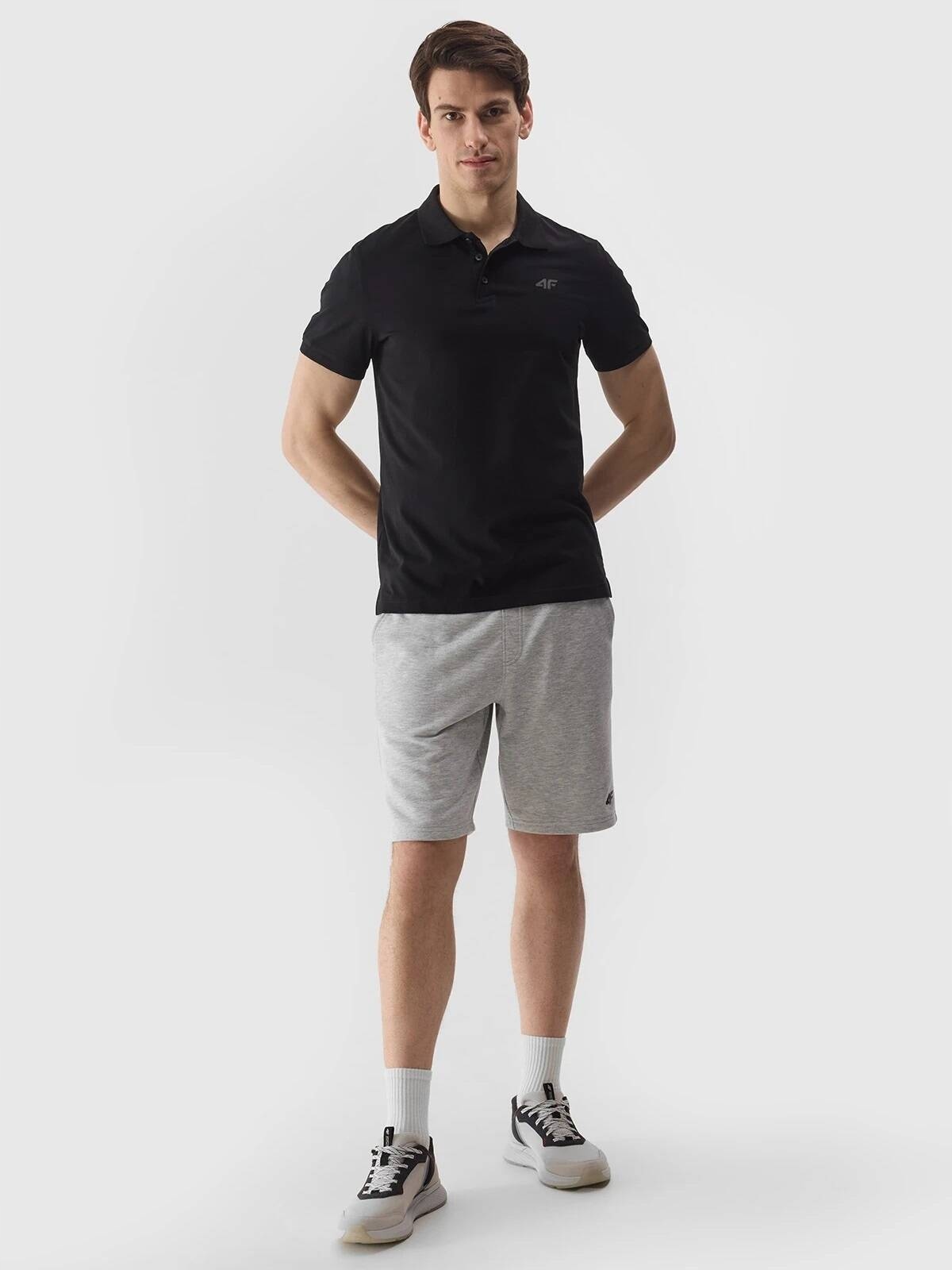 Koszulka polo męska czarna 4F WSS24 TPTSM129 Marka 4F