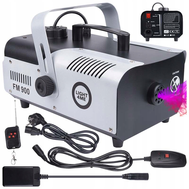 Wytwornica Dymu Mgły Dymiarka LIGHT4ME Fm 900W 0,9L +pilot Eventy Dj Wesele