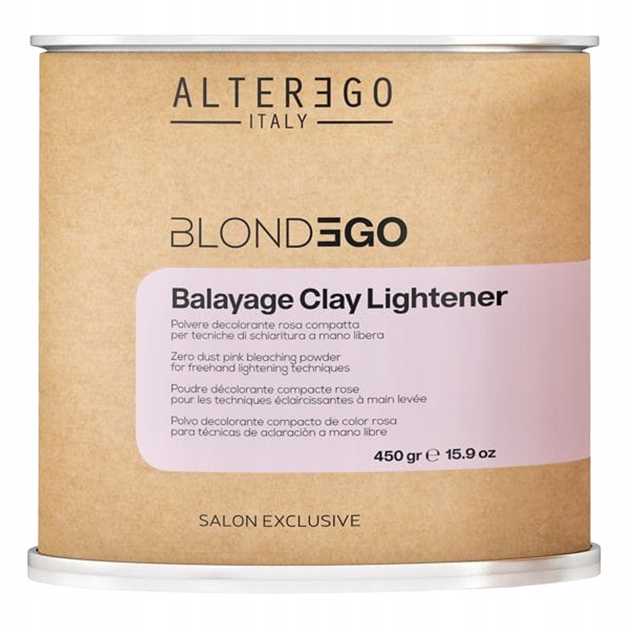 AlterEgo BlondEgo Clay Růžový rozjasňující prášek 450 g