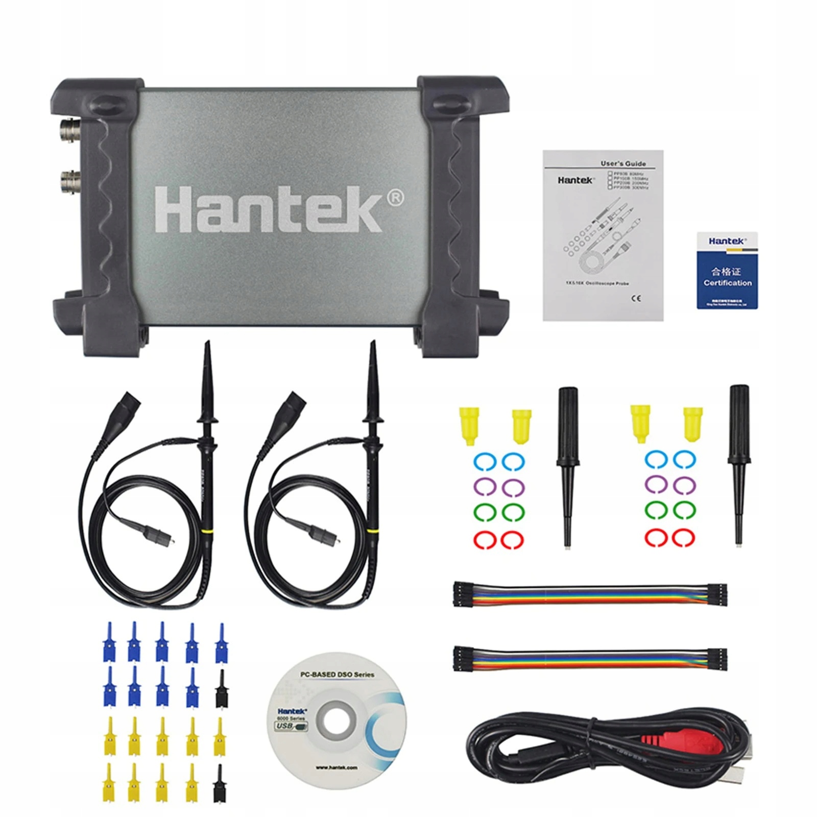 Hantek6022BL oscyloskop cyfrowy 2x20MHz USB PC + analizator stanów EAN (GTIN) 656209837598