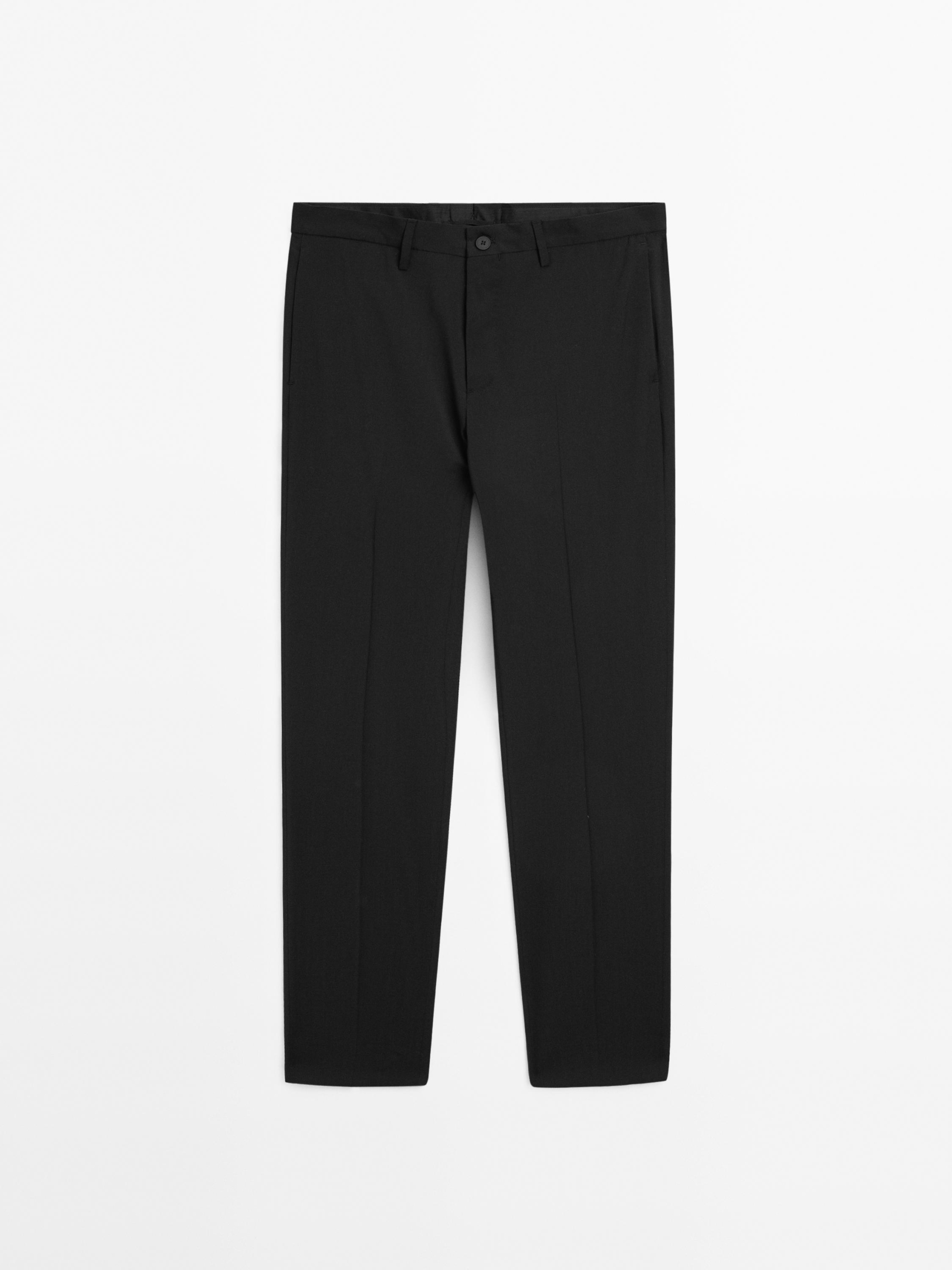Massimo Dutti Černé Elegantní Klasické Jednoduché Kalhoty 42FT