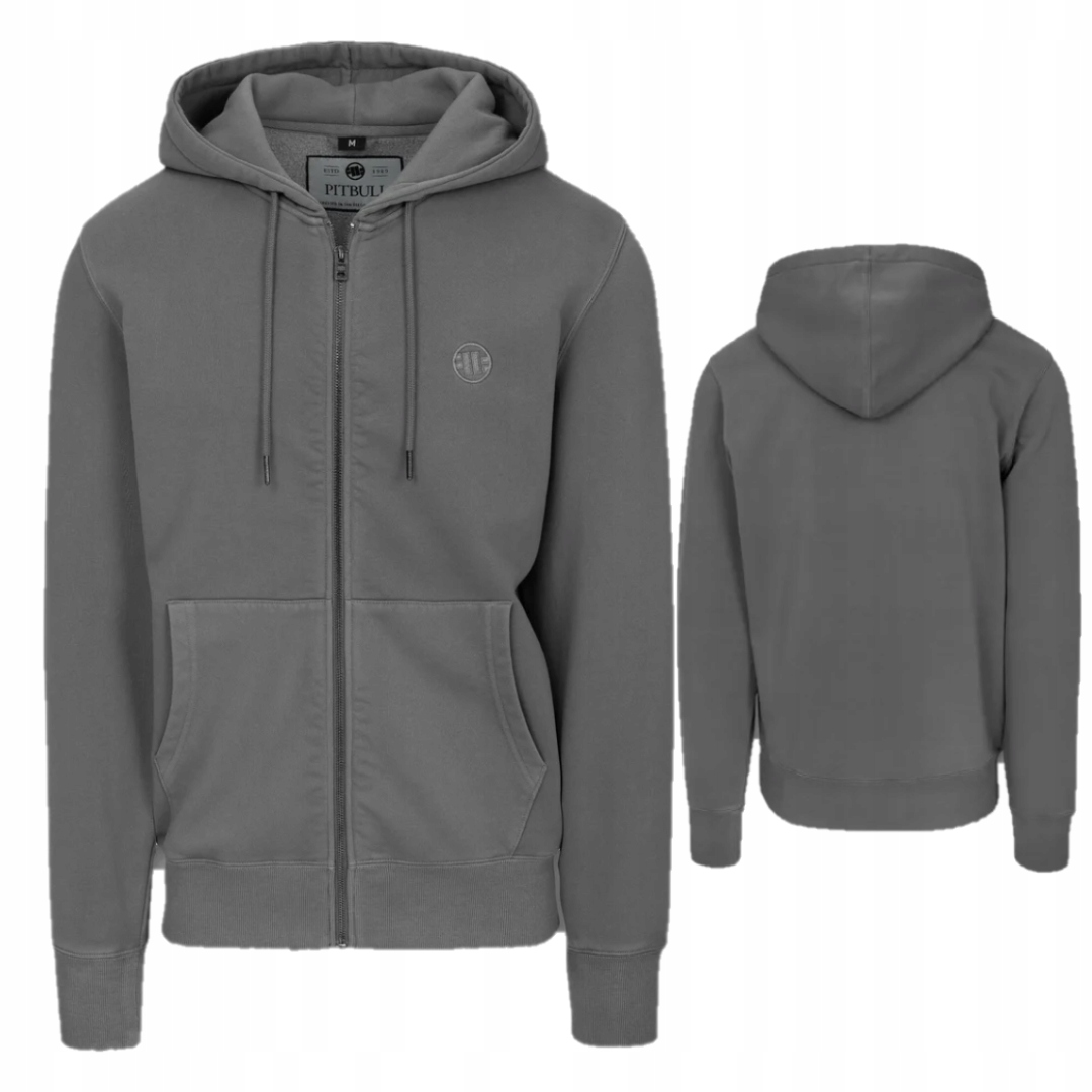 Pitbull West Coast Rozepínací Mikina S Kapucí Lancaster II Světle Šedá XXL