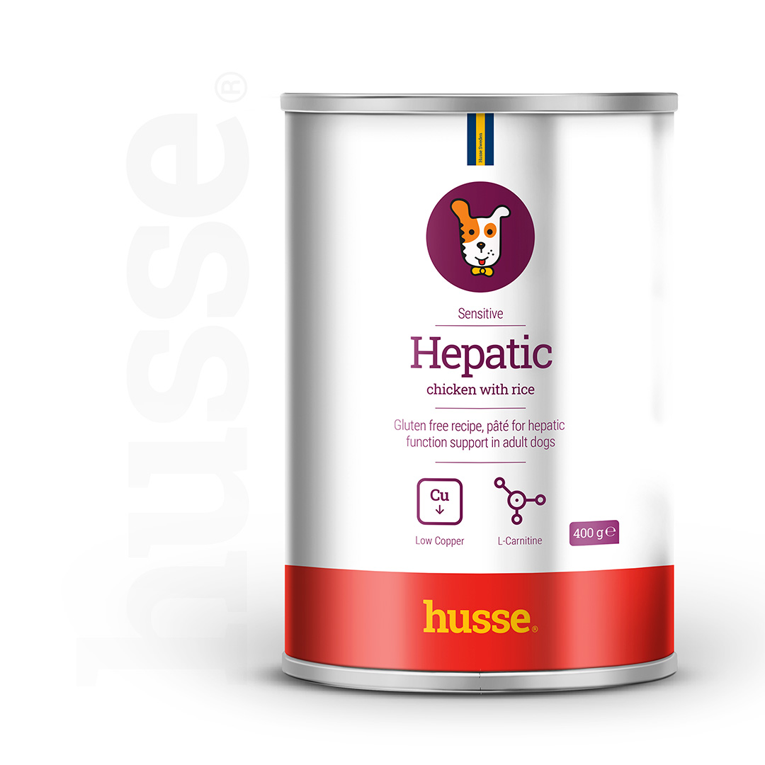 Hepatic, kurczak z ryżem na wątrobę 12 puszek smacznego pasztetu dla psów