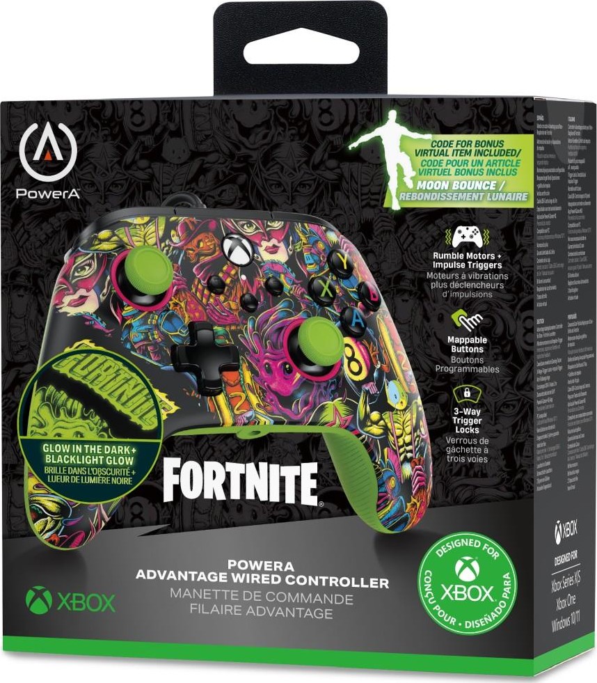 PowerA Drátový ovladač Xo Xsx Pc Advantage Fortnite Glow