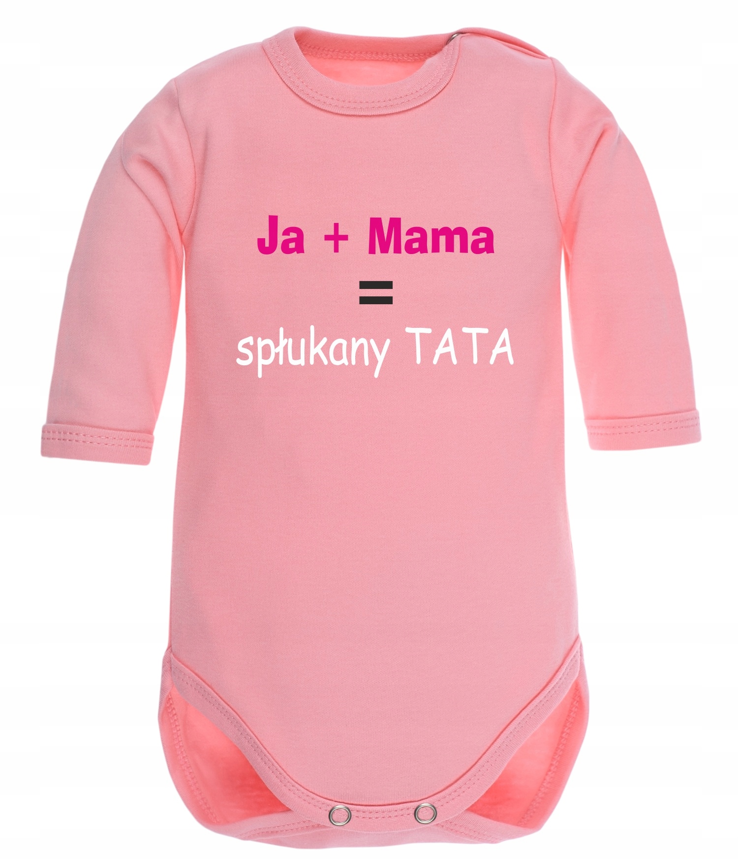 Body niemowlęce z napisem Ja+Mama = spłukany Tata Marka Idruk