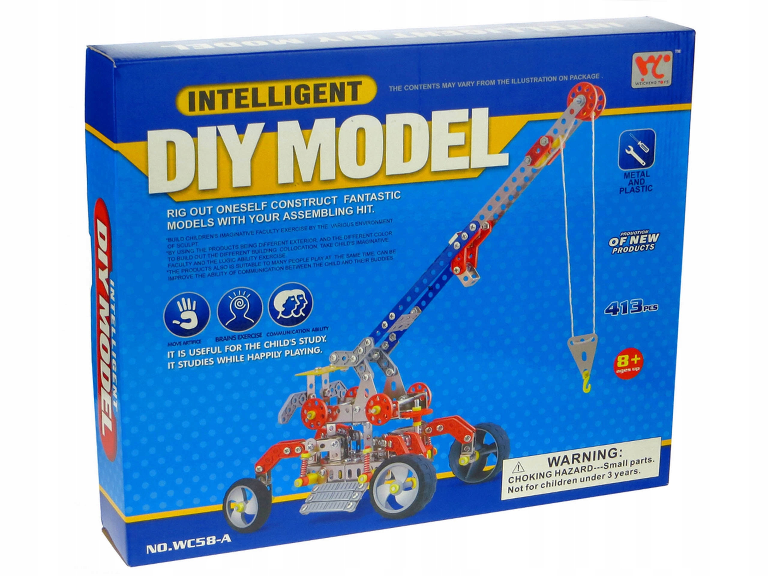 

Dźwig Metalowe Konsturkcyjne Klocki Diy 3D 413 El