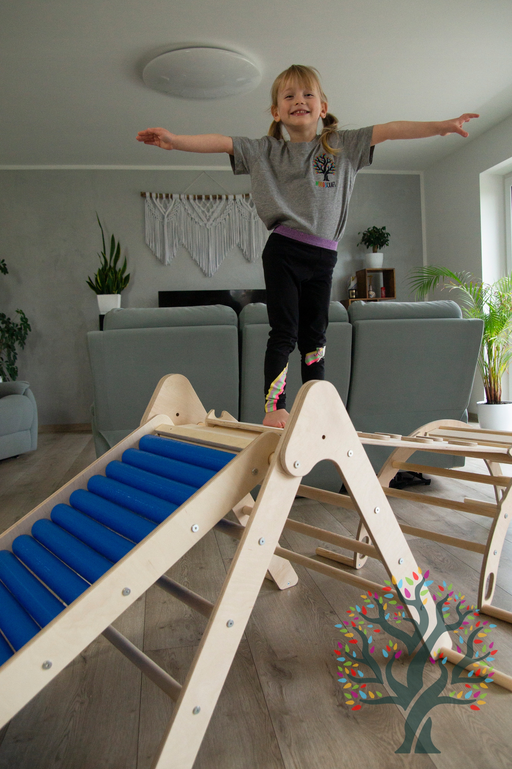 4w1 Zestaw wspinaczkowy ze zjeżdżalnią i poduszką Marka inna