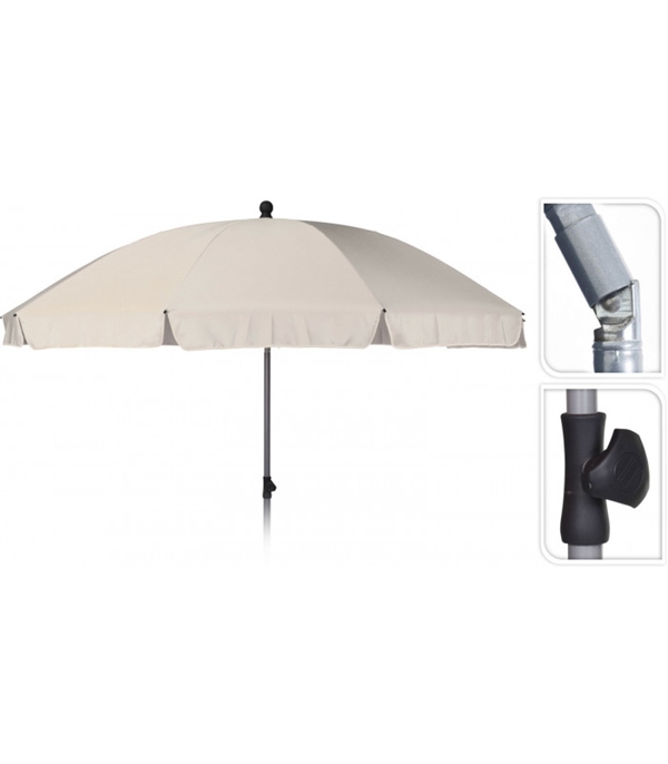 

Parasol ogrodowy plażowy 250 cm Kremowy