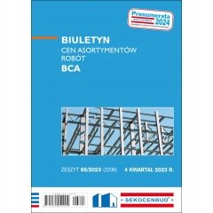 Sekocenbud Biuletyn cen asortyment robót BCA 1/24