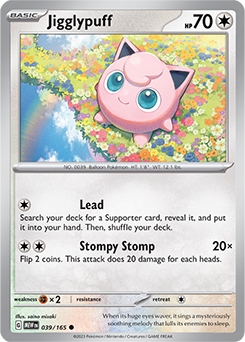 Pokemon 151 Jigglypuff 39/165 Rev Holo