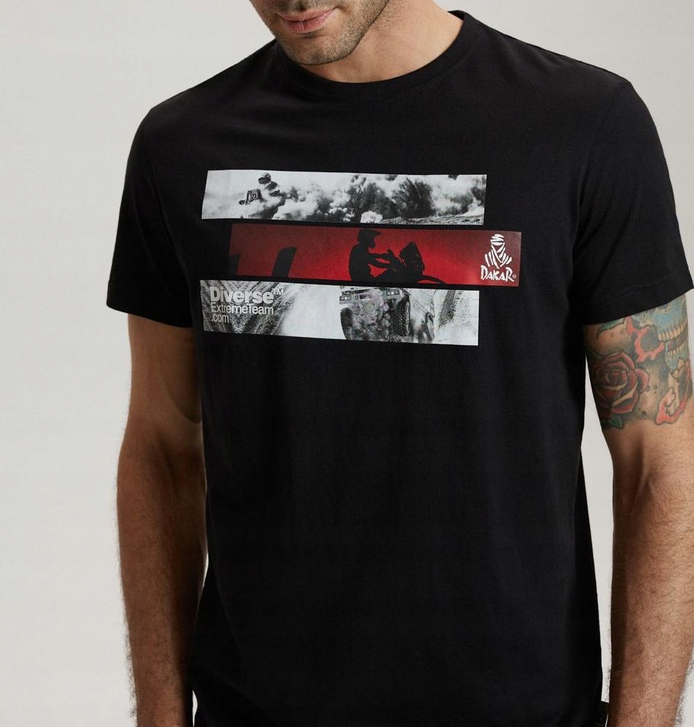 

T-Shirt Koszulka Dakar Dkr S 0223 Black rozm. XL