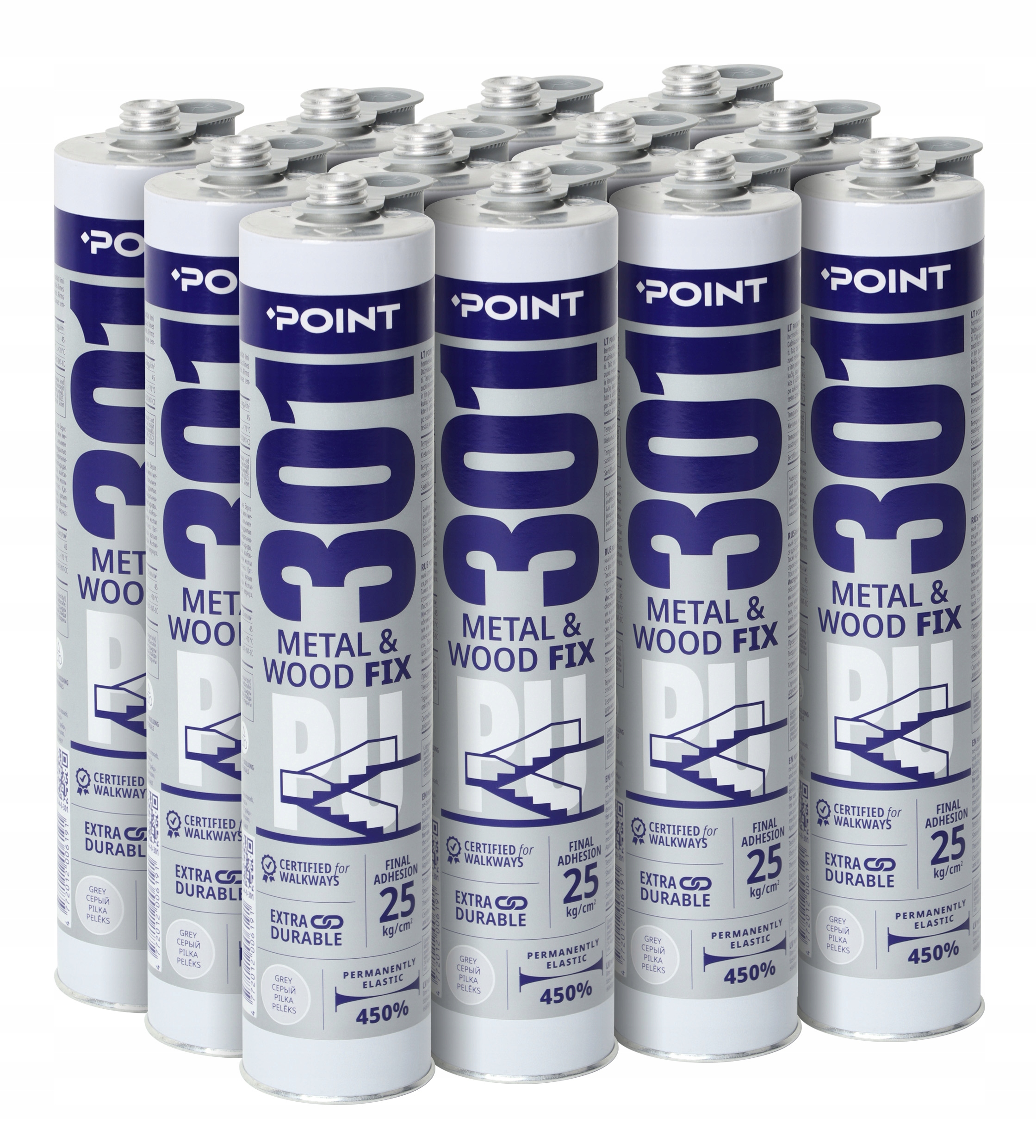 Klej Pu do schodów stopnic drewna konstrukcji z metalu płytek 300 ml Point