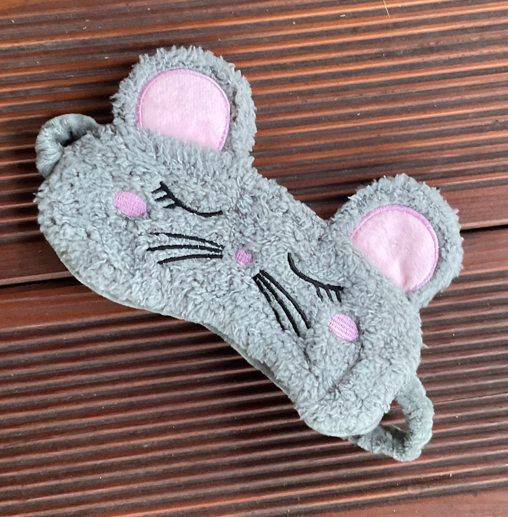 OPASKA NA OCZY MASKA DO SPANIA SNU RELAKSU MYSZ MYSZKA SZARA OLDMAN PLUSZ Kolekcja Mysz