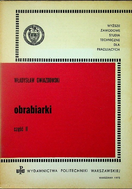 Obrabiarki część II Wadysw Gwiazdowski