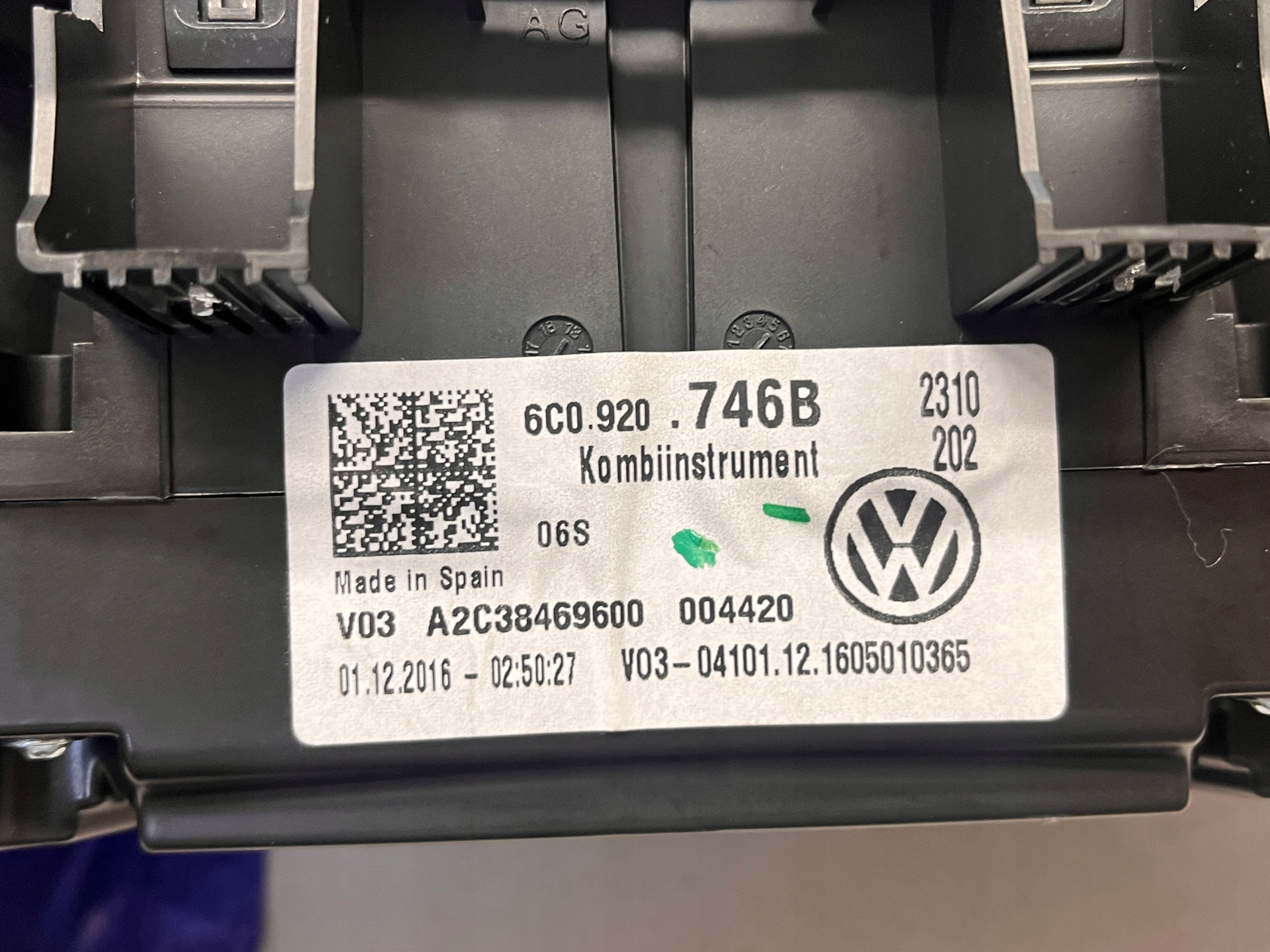 VW POLO 6R 6C 1.8TSI GTI dials dials 6C0920746B