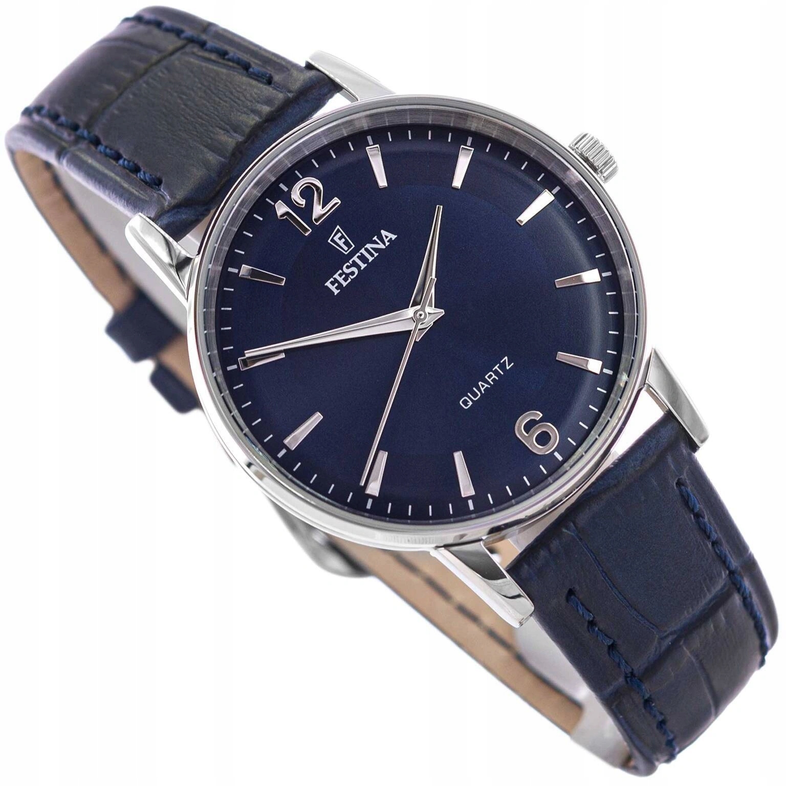 Pánské Hodinky Festina F20690/3 Classic Strap Tmavě Modré Na Řemínku Elegantní