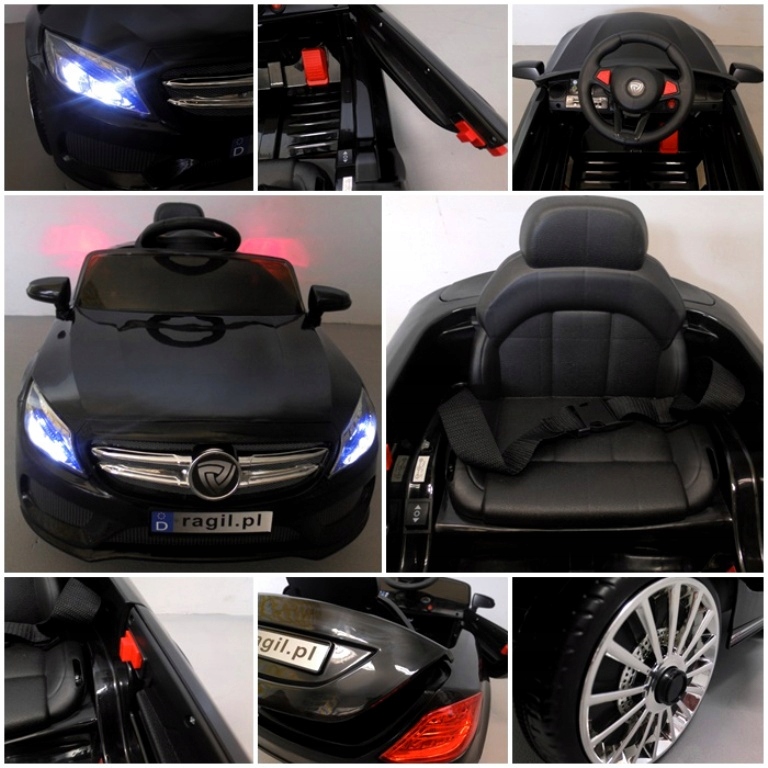 AUTO NA AKUMULATOR CABRIO ŚWIATŁA PILOT NA ROCZEK Szerokość pojazdu 54 cm