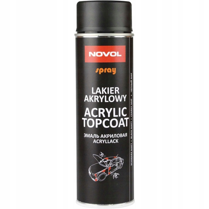 

Novol Czarny mat spray 500ml akrylowy Matowy