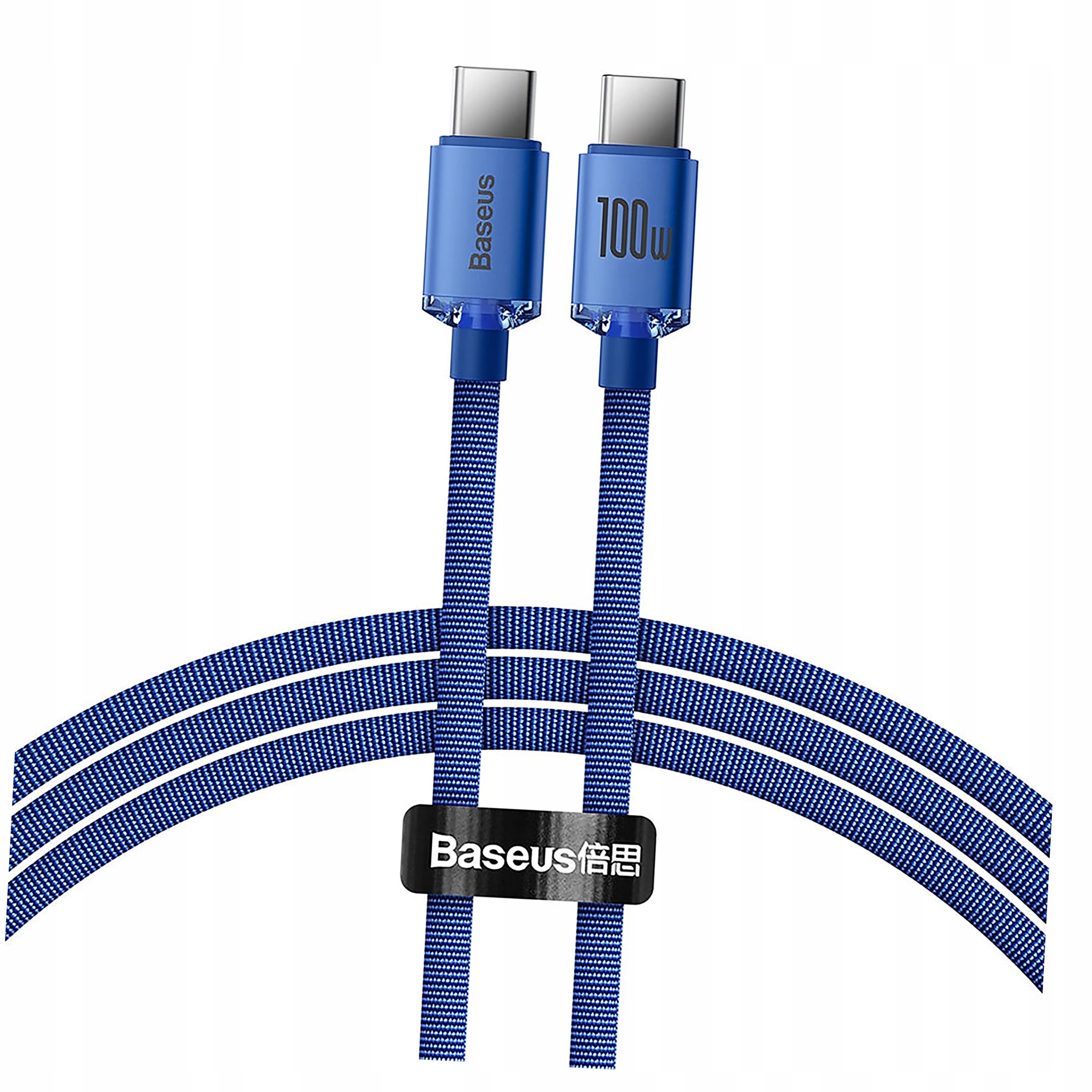 Kabel Baseus CAJY000603 Usb-c Usb-c Pd 100W 5A 480Mb/s 1,2m niebieski