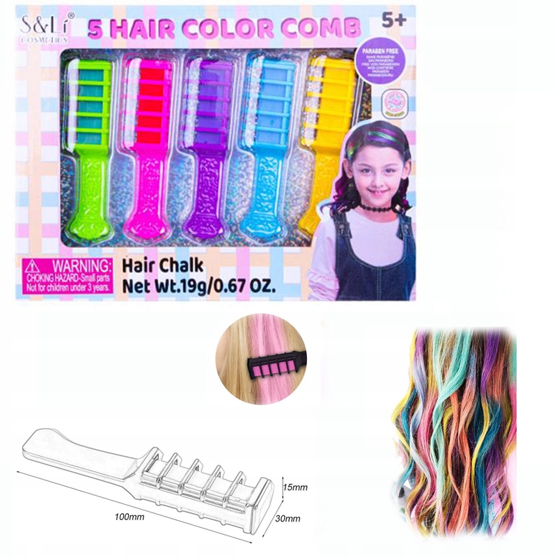 Zestaw Kreda do malowania włosów 5 grzebieni Marka inna