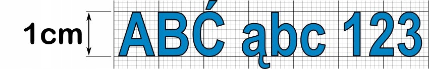 Arkusz wodoodporne naklejki nalepki CYFRY cyferki samoprzylepne 1 cm Marka Drukant