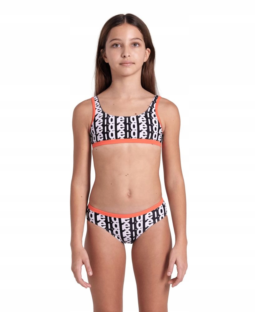 Strój kąpielowy dziewczęcy dwuczęściowy sportowy basen Arena Monogram 140