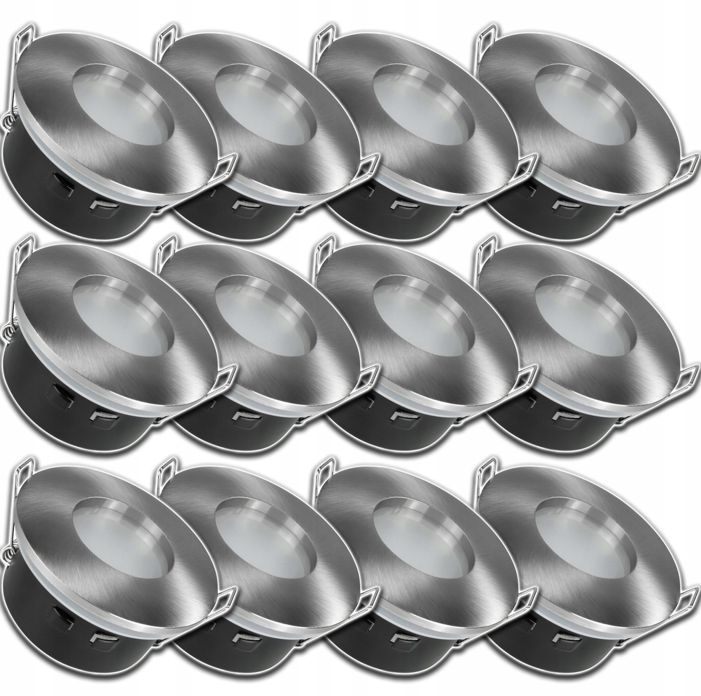 12xVODOTĚSNÉ Hermetické Stropní Svítidlo Halogen IP65 Zapuštěné