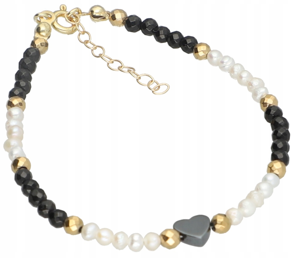 Náramek přírodní kámen Perla Turmalín 925 Přírodní Kámen