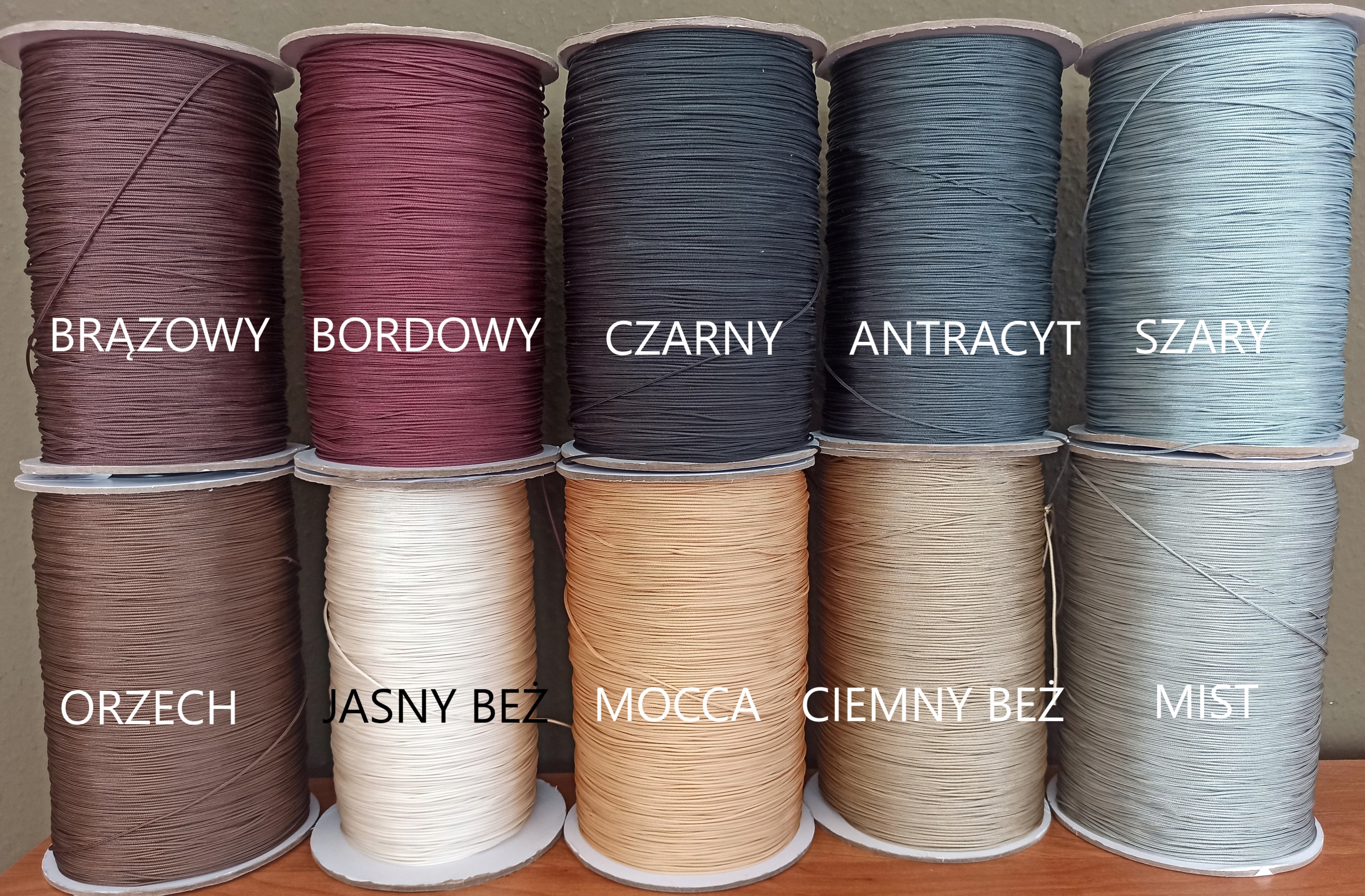 Sznurek 1,4 mm do rolet rzymskich - 10 mb, biały Rodzaj łańcuszek