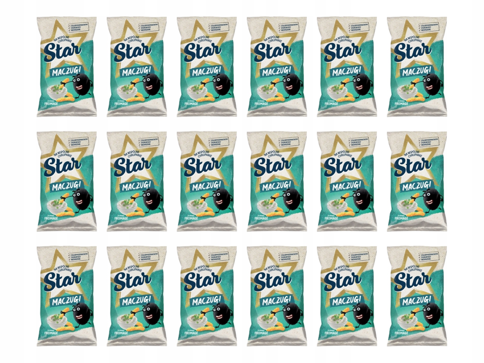 Levně 18x Mačičky Star Kukuřičné křupky chipsy Fromage 80 g
