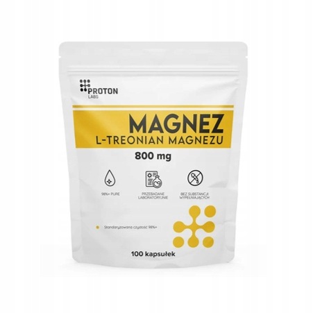 Proton Labs Magnez (L-treonian magnezu) 800 mg (100 kaps)