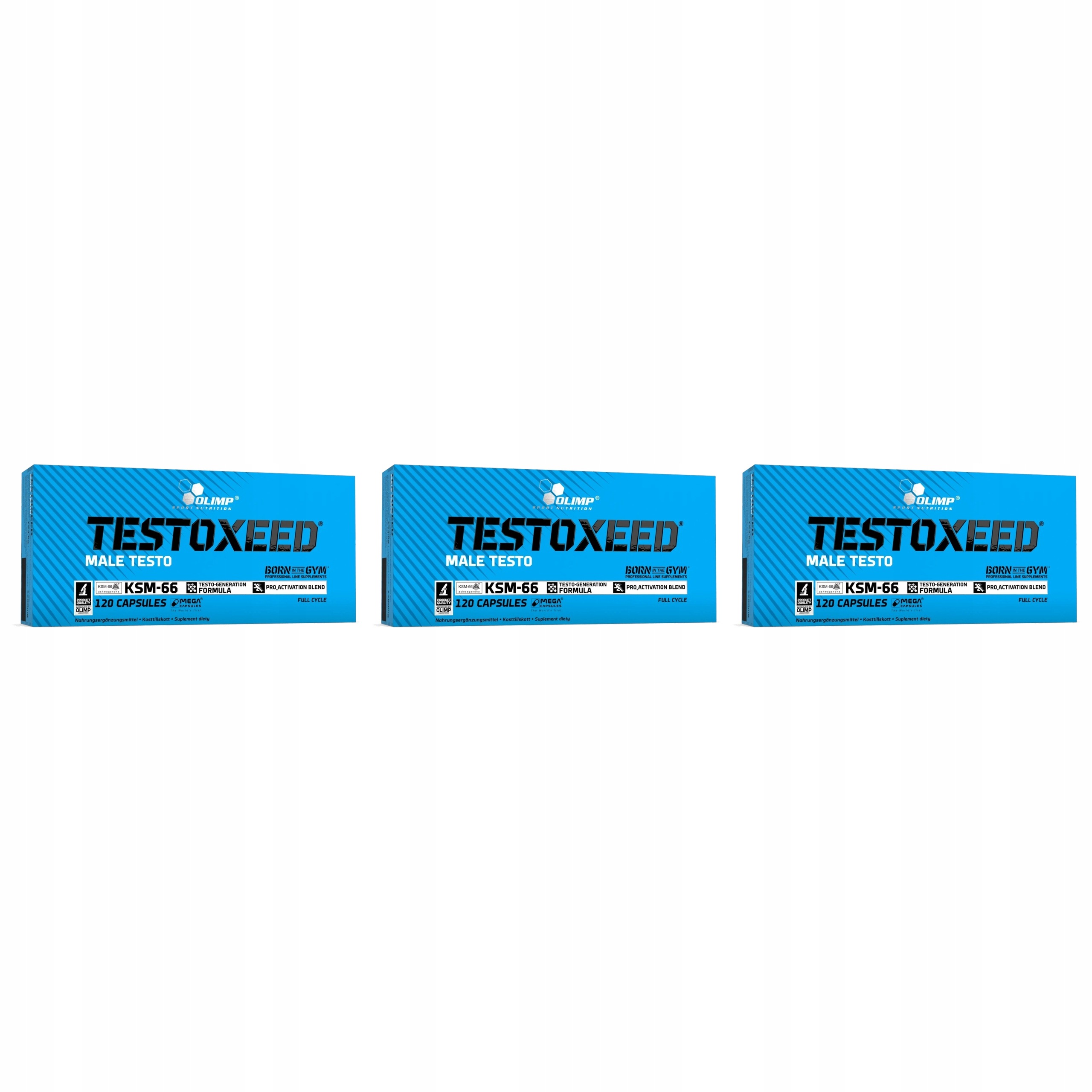 3x Testosteron Booster Daa Maca Pískavice Zinek Olimp Testoxeed 120 kapslí