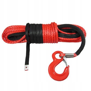 Lina syntetyczna wyciągarki Quad Atv 3,5 T 6mm 15m Czerwona BullWinch