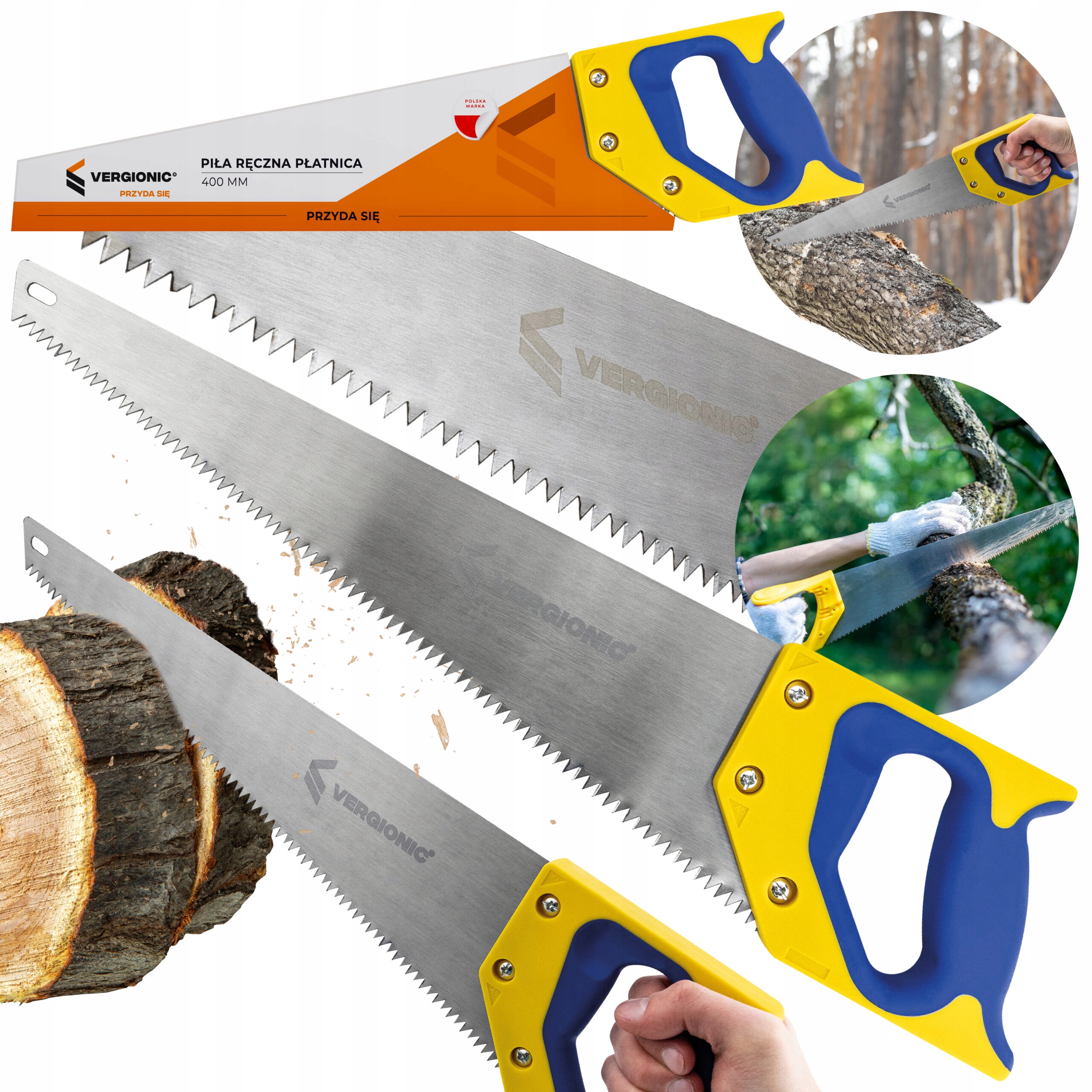 PIŁA RĘCZNA PŁATNICA DO DREWNA PIŁKA 400 mm VERGIONIC