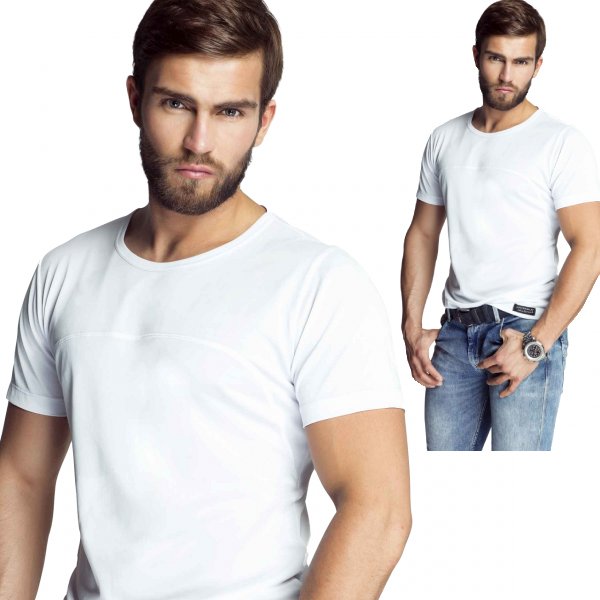 

T-shirt męski z jedwabiu wiskozowego Mewa James
