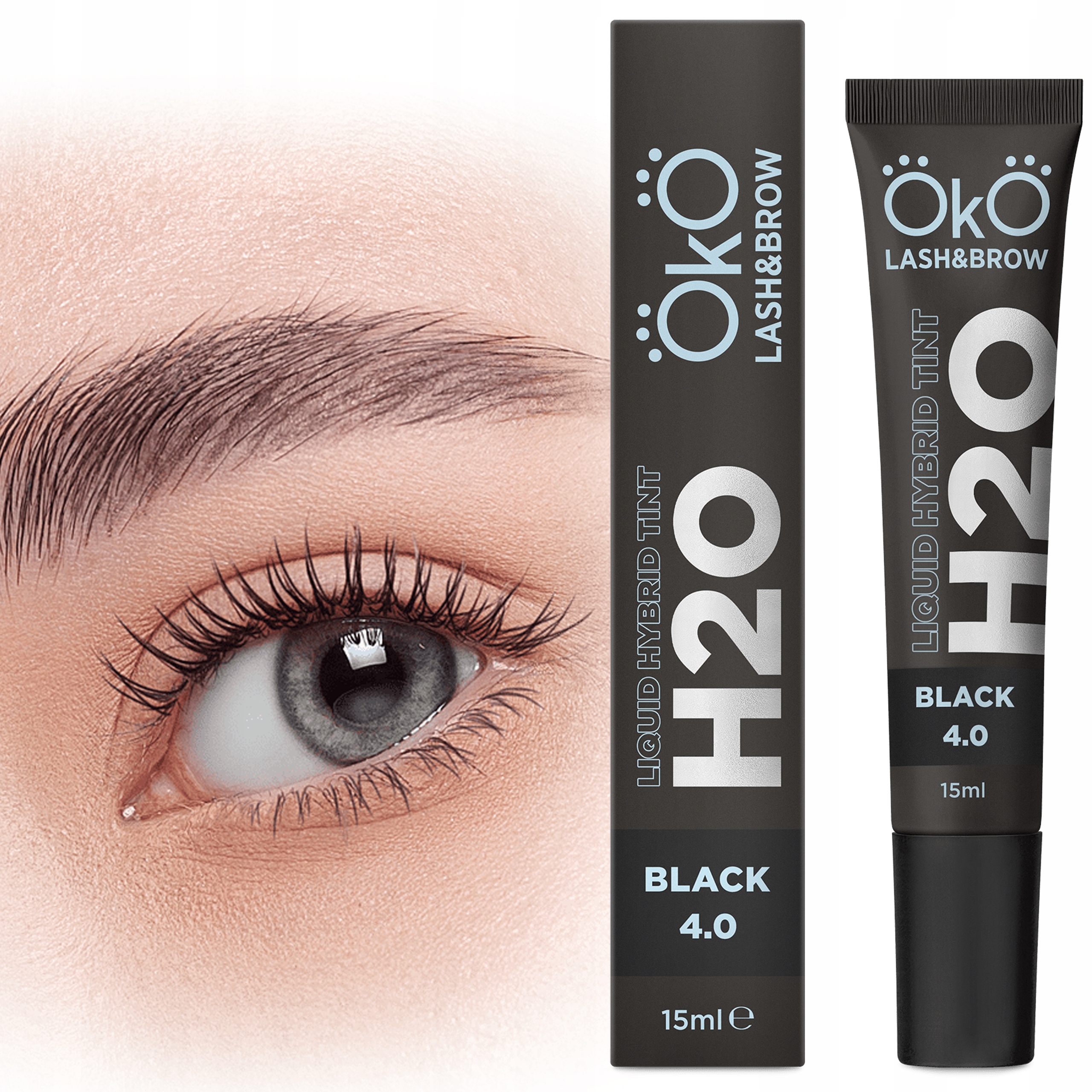 Oko Barva Na Obočí A Řasy Černá Black 4.0 Liquid Hybrid Tint 15 ml