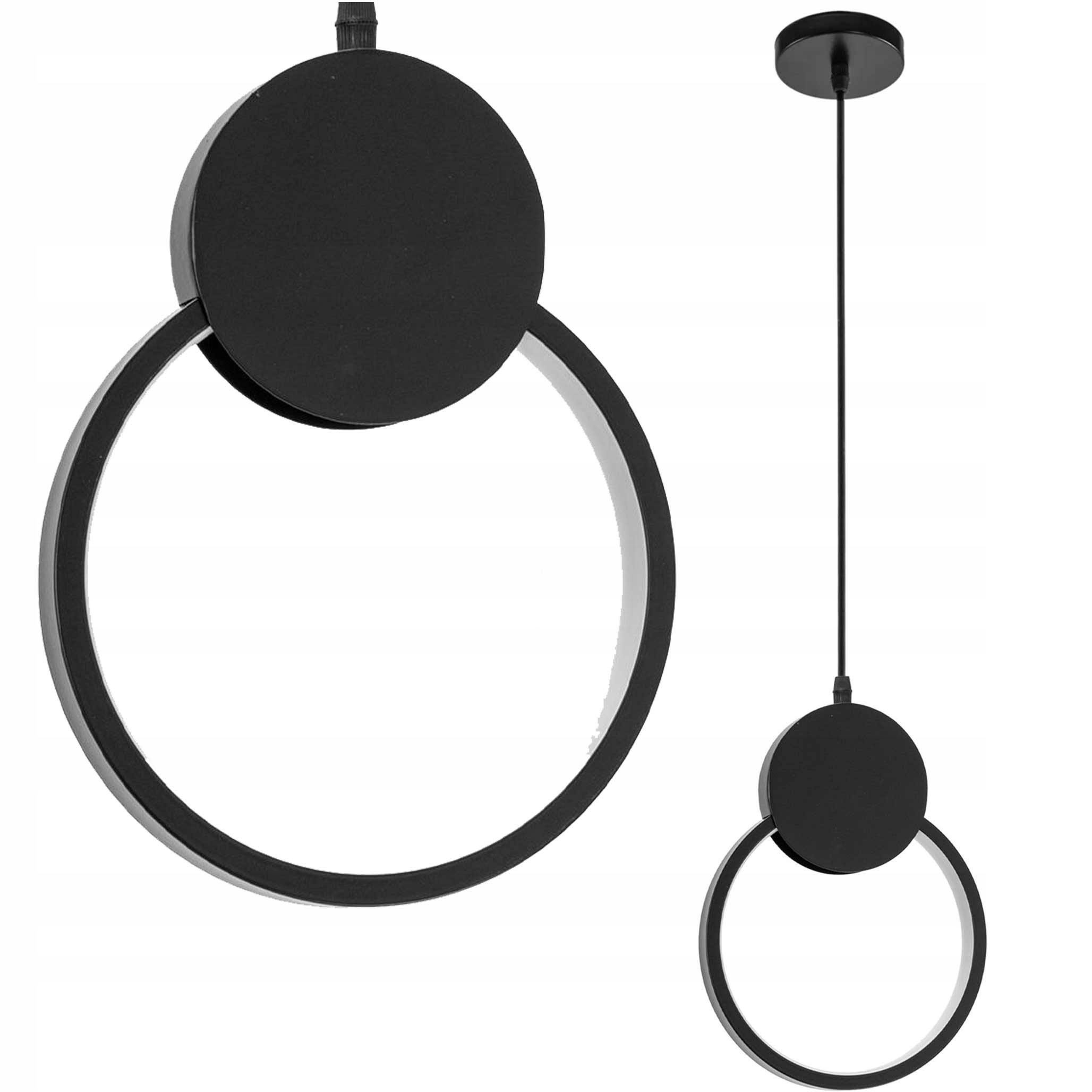 Led Závěsné Svítidlo Černé Moderní Kovové Kulaté Černé