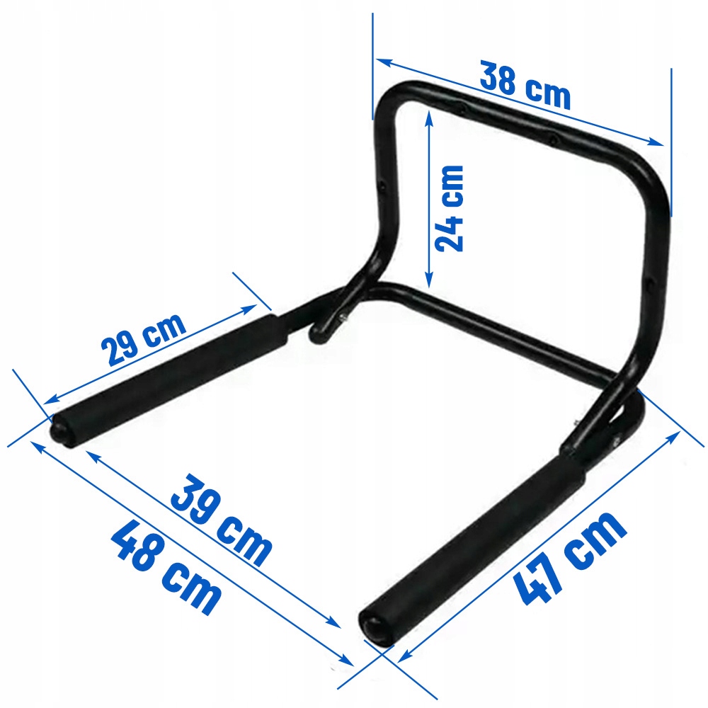 WIESZAK NA ROWER HULAJNOGĘ NA ŚCIANĘ UCHWYT ROWEROWY ZA RAMĘ SKŁADANY MOCNY Materiał dominujący metal
