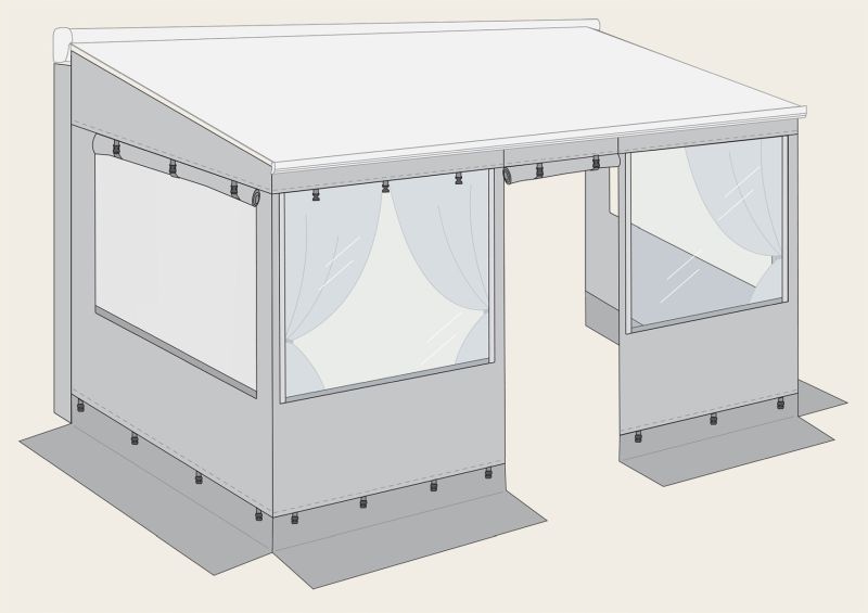 Zabudowa markizy Privacy Light F45S 400cm L Fiamma