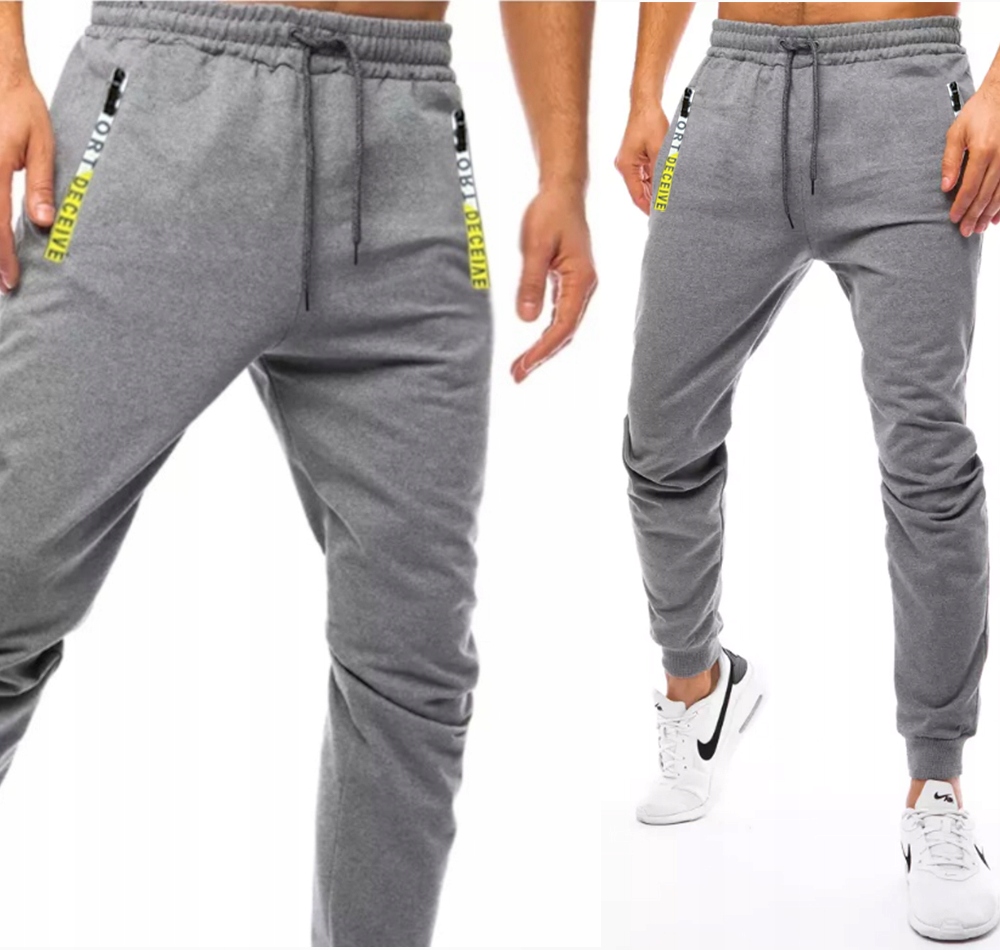 

Spodnie Dresowe sport Męskie dresy 2390 szary XL