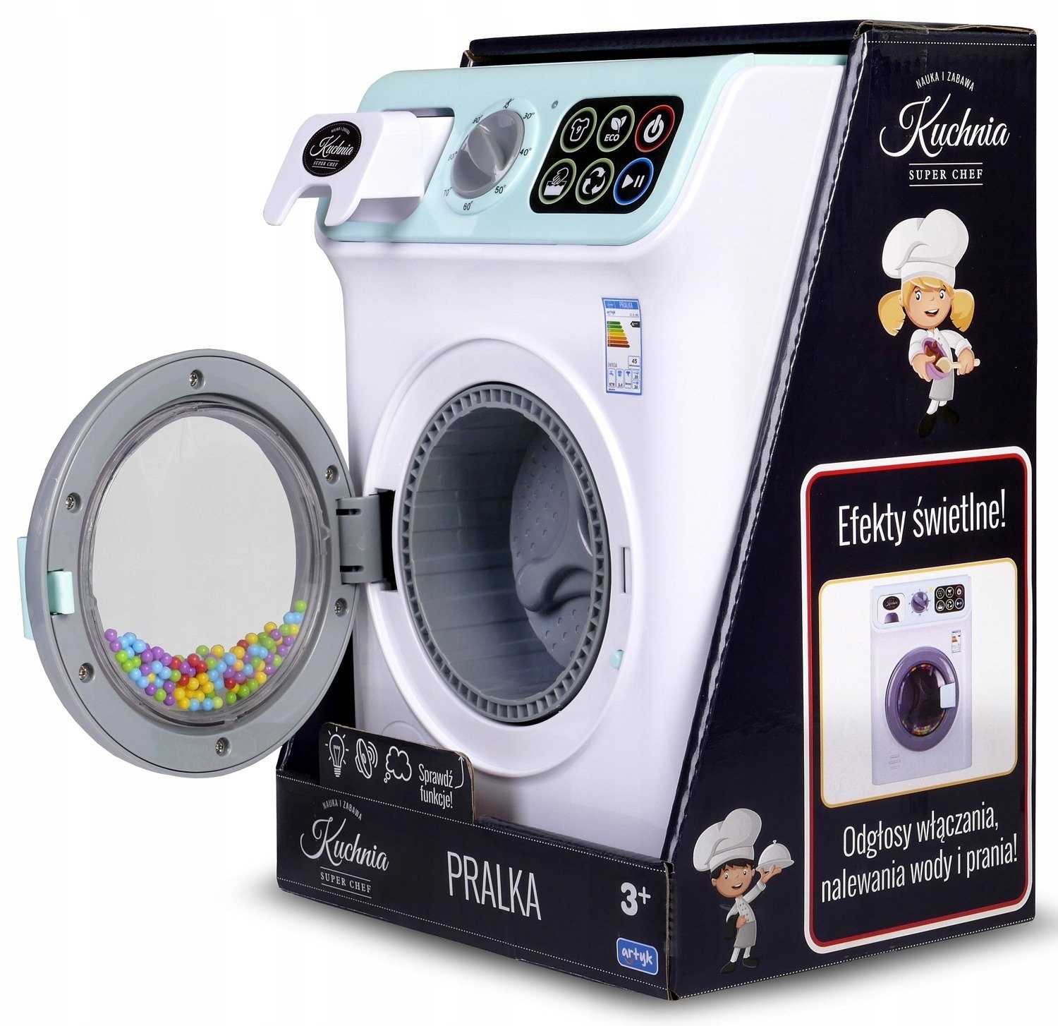 MARKOWA PRALKA AUTOMATYCZNA DLA DZIECI DOTYKOWA Wiek dziecka 3 lata +