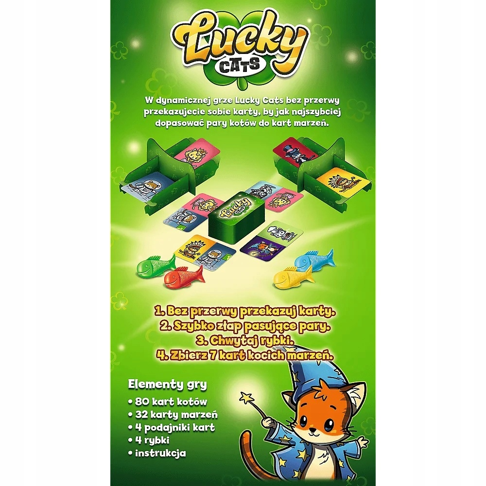 TREFL GRA LUCKY CATS KARCIANA RODZINNA DLA DZIECI KOTY Wydawca Trefl